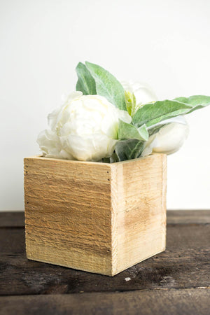 handmade wood planter boxes with liner 4in square