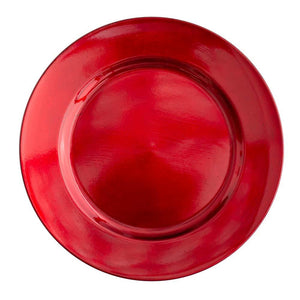 Richland Plain Charger Plate 13" Red Set of 24