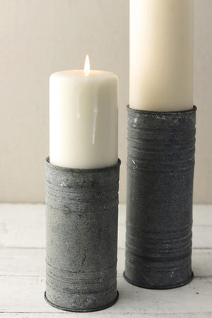 zinc cylinder vase pillar candle holder 6